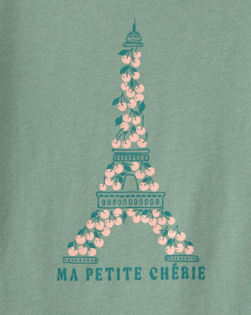 Toddler Girl 'Ma Petite Ch&eacute;rie' Eiffel Tower Long-Sleeve Graphic Tee - Green, 