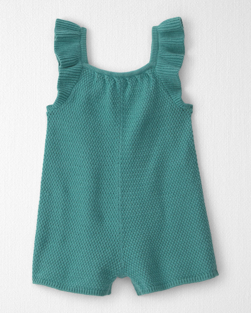 B&eacute;b&eacute; fille - Barboteuse en tricot de coton biologique, image 1 sur 4 diapositives