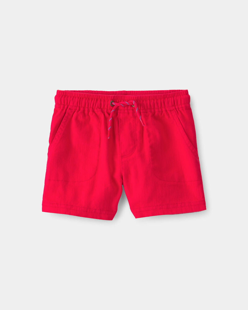 Toddler Boy Twill Shorts - Red, image 1 of 4 slides