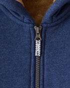 Toddler Boy Long-Sleeve Hooded Zip-Up Jacket - Navy, image 2 of 3 slides