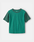 Boys Colorblock Pocket T-Shirt - Green, image 1 of 3 slides