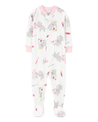 Baby 1-Piece Elephant 100% Snug Fit Cotton Footie Pyjamas, image 1 of 4 slides