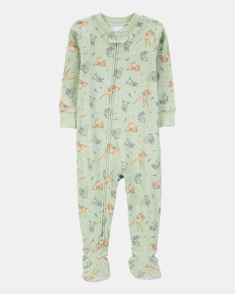 Baby Bambi Snug Fit Cotton Footie 1-Piece Pyjamas, image 1 of 3 slides