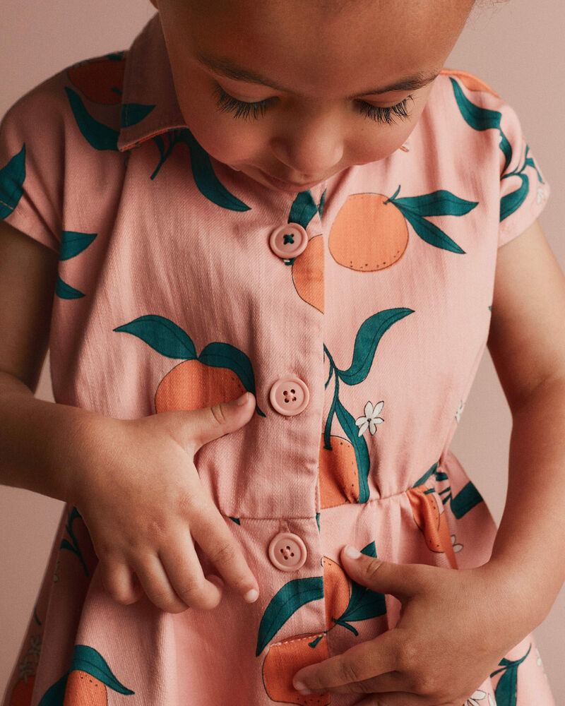 Tout-petit fille - Robe Avenue Twirl&trade; &agrave; imprim&eacute; Verger de cl&eacute;mentines - P&ecirc;che, image 3 sur 5 diapositives