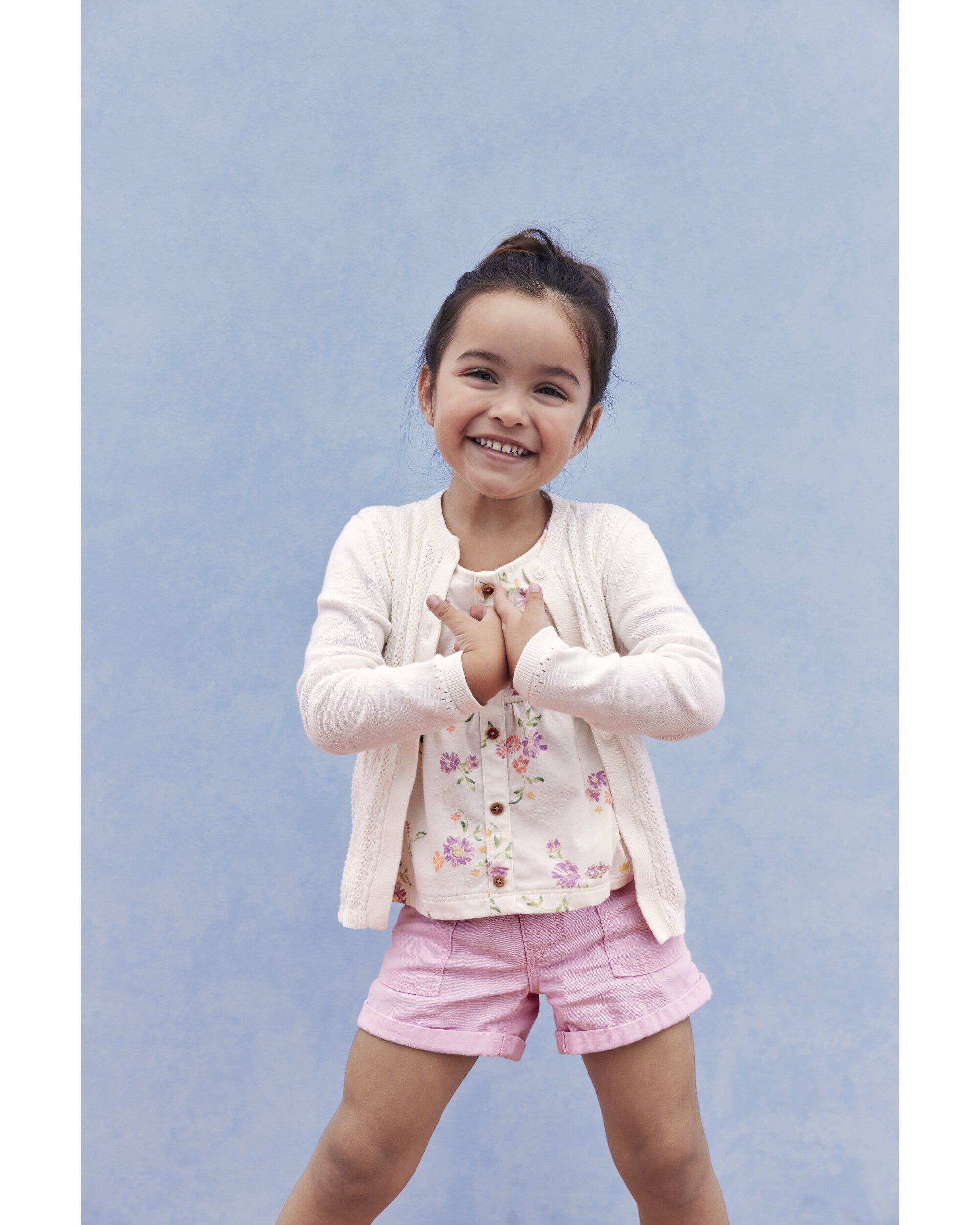 Pink pointelle cardigan online
