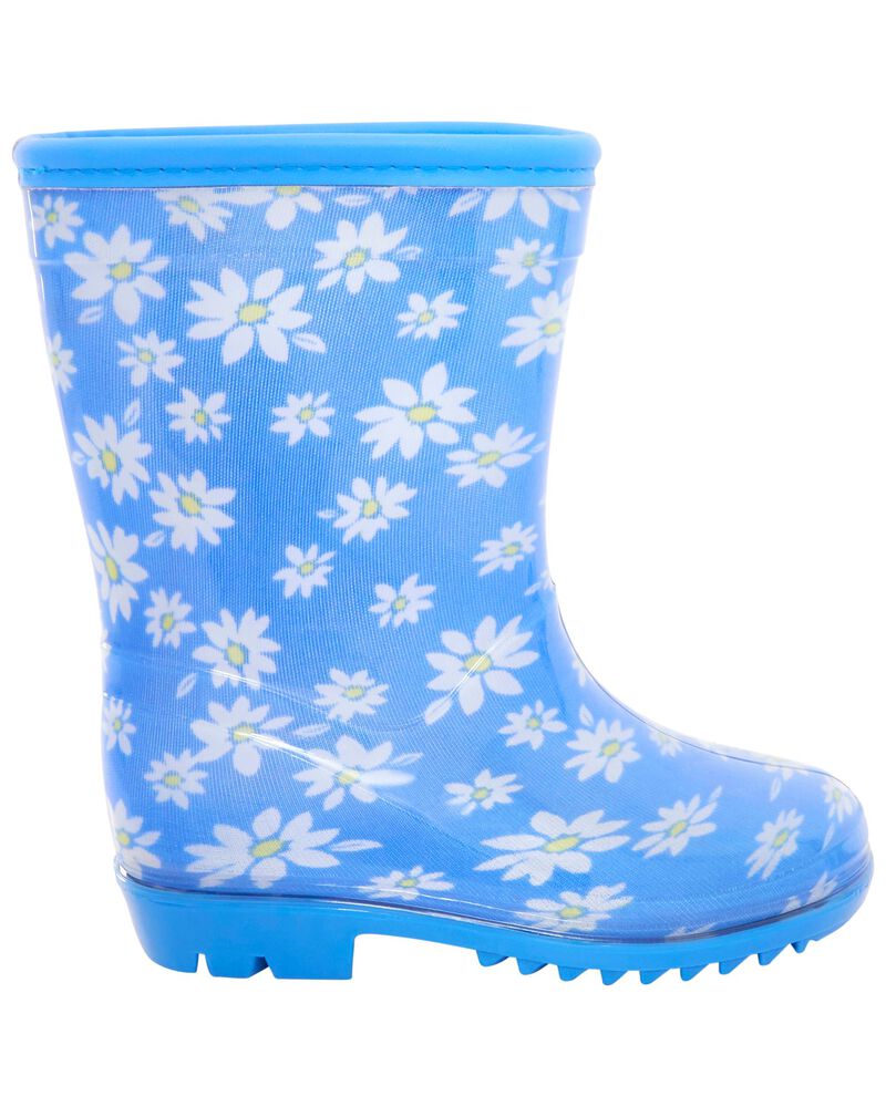 Toddler Daisy Print Rain Boots, image 2 of 7 slides