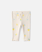 Baby Girl Lemon Rib Pants - Ivory, image 1 of 4 slides