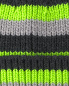 Boys Kombi Stripy Beanie Hat - Charcoal, image 2 of 2 slides