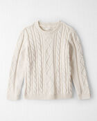 Kids Organic Cotton Cable Knit Sweater, image 1 of 4 slides