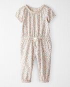 Baby Organic Cotton Floral-Print Jumpsuit, image 1 of 4 slides