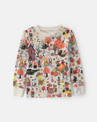 Toddler 2-Piece Halloween Scavenger Hunt 100% Cotton Snug Fit Pyjama Set, image 4 of 5 slides