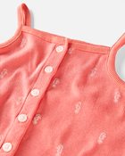 Toddler Organic Cotton Knit Seahorse-Print Romper, image 2 of 3 slides