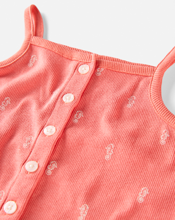 Toddler Organic Cotton Knit Seahorse-Print Romper, 