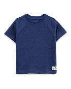 Toddler Solid Woven Short-Sleeve Tee - Navy, image 1 of 3 slides