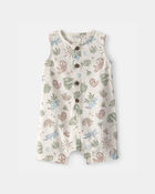Baby Boy Sleeveless Romper - Beige, image 1 of 3 slides