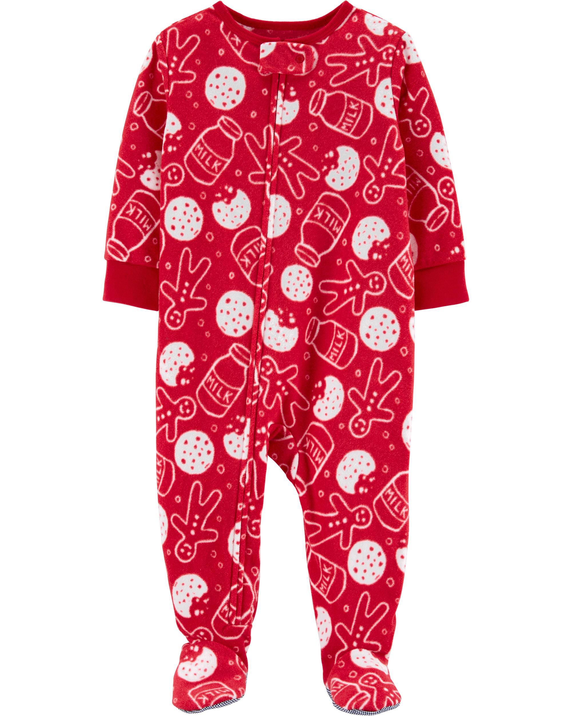 carters one piece fleece pajamas
