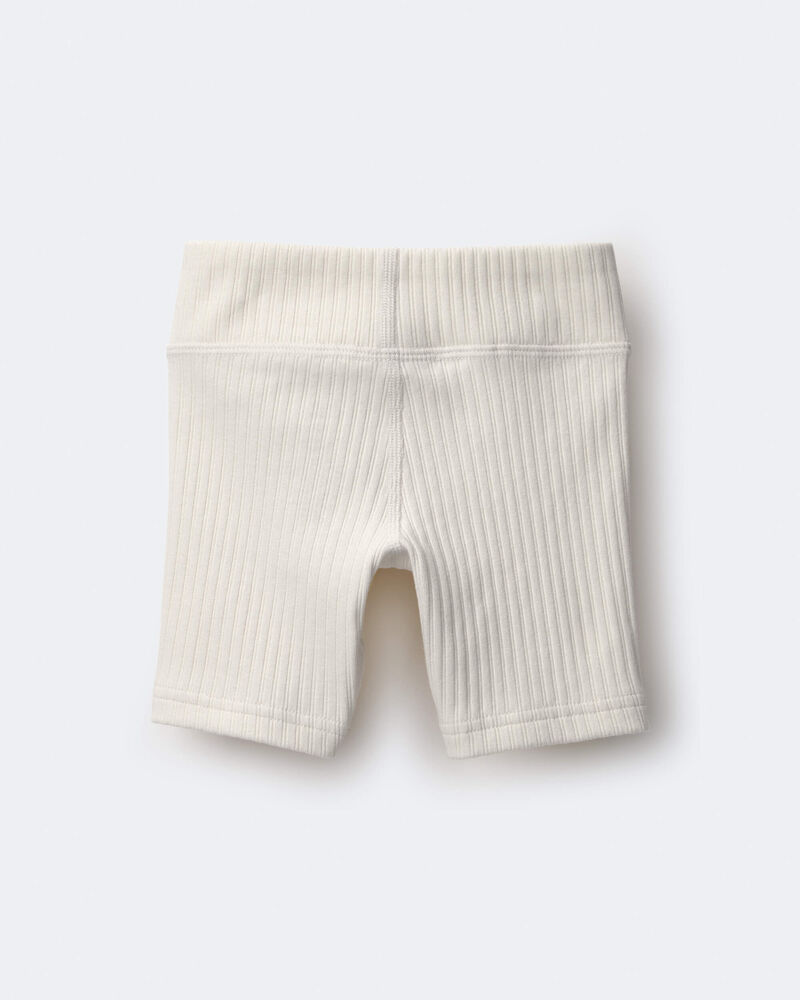 Toddler Girl Brooklyn Bike Shorts - Cream, image 9 of 10 slides
