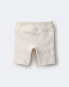 Toddler Girl Brooklyn Bike Shorts - Cream, image 9 of 10 slides