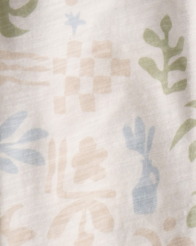 B&eacute;b&eacute; gar&ccedil;on - Ensemble de haut et de short Tropical &agrave; 2 pi&egrave;ces avec palmier - Cr&egrave;me, image 2 sur 2 diapositives