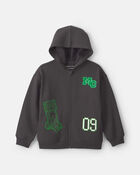 Boys Minecraft&reg; Zip-Up Hoodie - Black/Green, image 1 of 3 slides