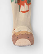 Toddler Boy 1-Piece Farm 100% Cotton Snug Fit Footed Pyjama - Beige, image 3 of 5 slides