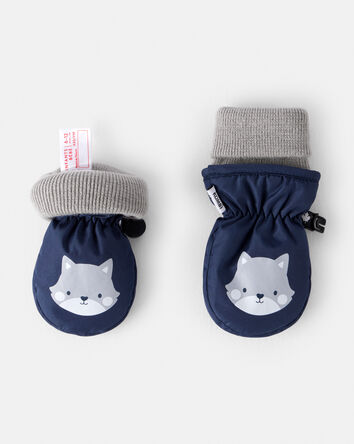 Baby Boy KOMBI  Animal Foldable Cuff Mittens, 
