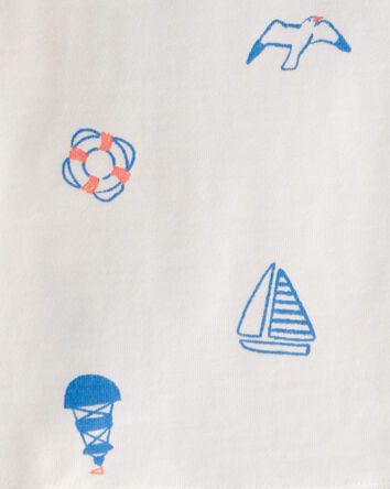 Toddler Boy Nautical Pocket Tee - White, 