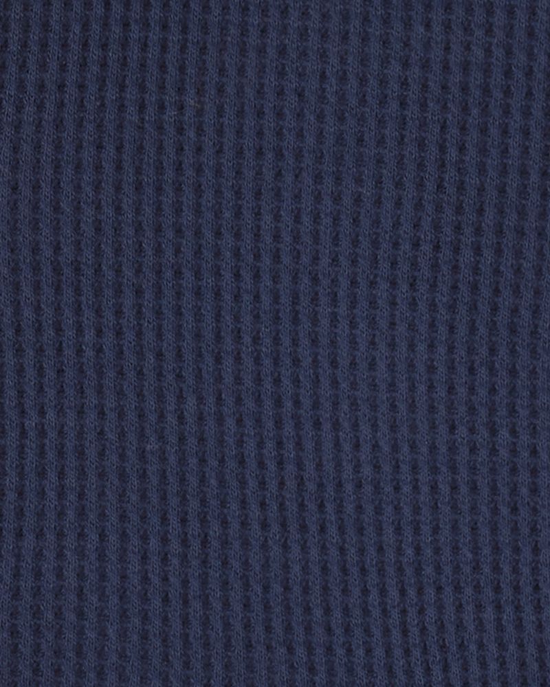 Toddler Boy Waffle Knit Hooded Jacket Made with Organic Cotton, image 4 of 4 slides