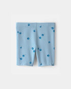 Toddler Girl Blueberry Bike Shorts - Blue, image 2 of 4 slides