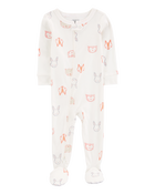 Toddler 1-Piece Animals 100% Snug Fit Cotton Footie Pyjamas, image 1 of 4 slides