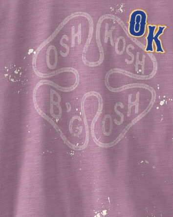 Filles - T-shirt imprim&eacute; &agrave; logo OshKosh - Mauve, 