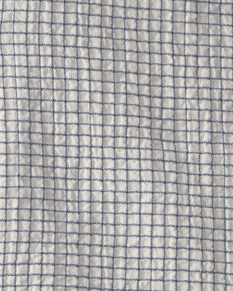 Toddler Boy 2-Piece Organic Cotton Seersucker Gauze Top & Short  Set, image 4 of 5 slides