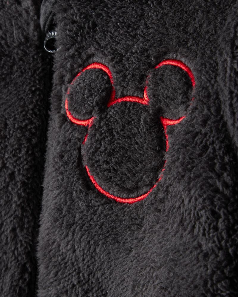 Toddler Boy Disney&copy; Mickey Mouse Sherpa Hooded Zip-Up Jacket - Black, image 2 of 3 slides
