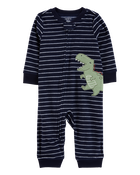 Baby 1-Piece Dinosaur Fleece Footless Pyjamas, image 1 of 4 slides