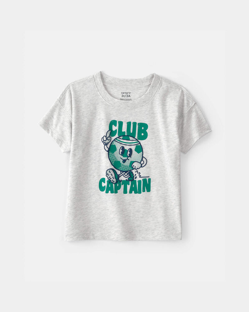 Toddler Boy 'Club Captain' Graphic Tee - Grey, image 1 of 4 slides