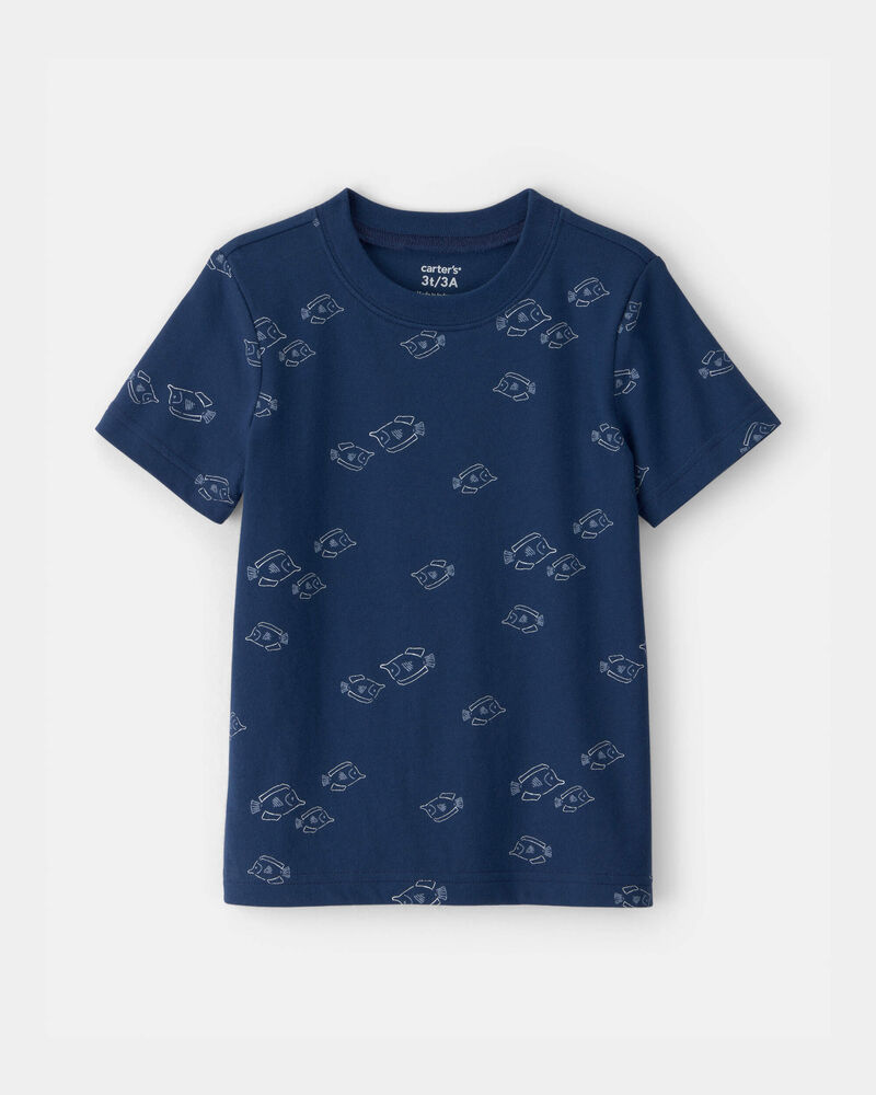Toddler Boy Fish T-Shirt - Blue, image 1 of 3 slides