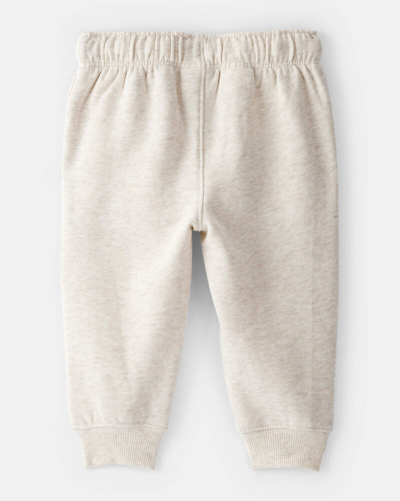 Baby Boy DayDream Fleece Joggers - Cream, image 2 of 4 slides
