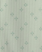 B&eacute;b&eacute; fille - Ensemble 2 pi&egrave;ces haut manches longues en molleton et pantalon &agrave; motif floral &ndash; Vert, image 4 sur 4 diapositives