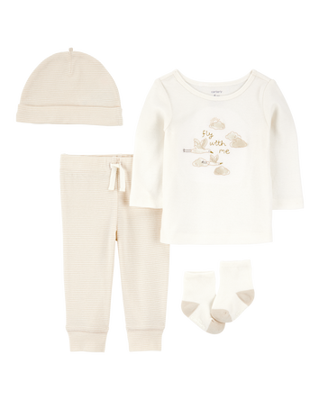 Bébé Ensemble 4 pièces à motifs de nuages, 