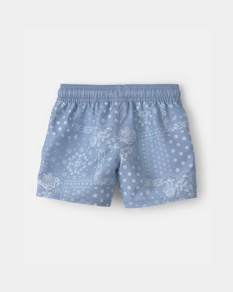Tout-petit gar&ccedil;on - Short maillot de bain &agrave; motif bandana floral - Bleu, image 2 sur 3 diapositives
