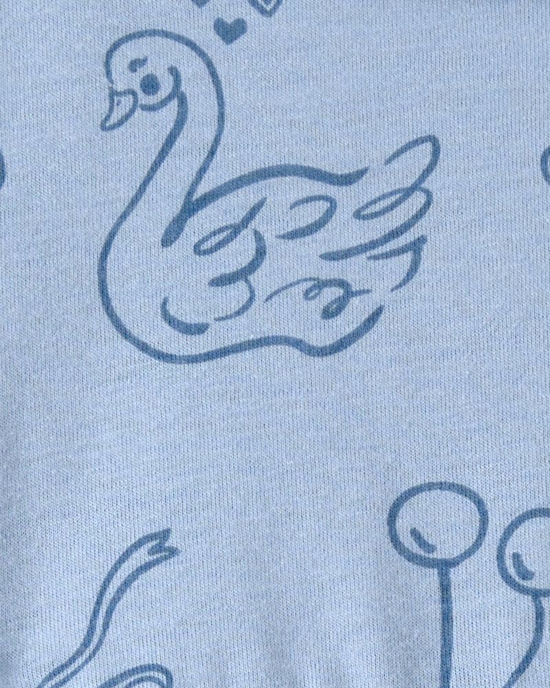 Baby Girl Bow Icon Long-Sleeve Knit Dress - Blue, image 3 of 4 slides