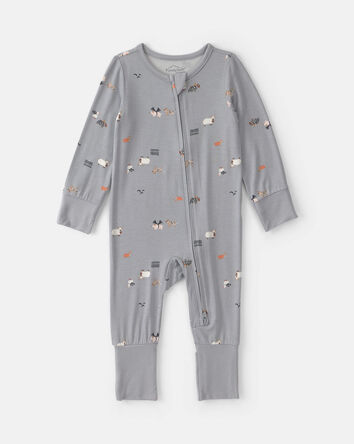 Baby Halloween PurelySoft&trade; 2-Way Zip Sleeper - Grey, 