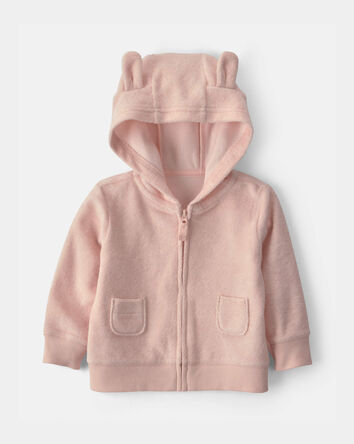 Baby Girl 3-Piece Bunny Terry Short-Sleeve Layering Set - Pink, 