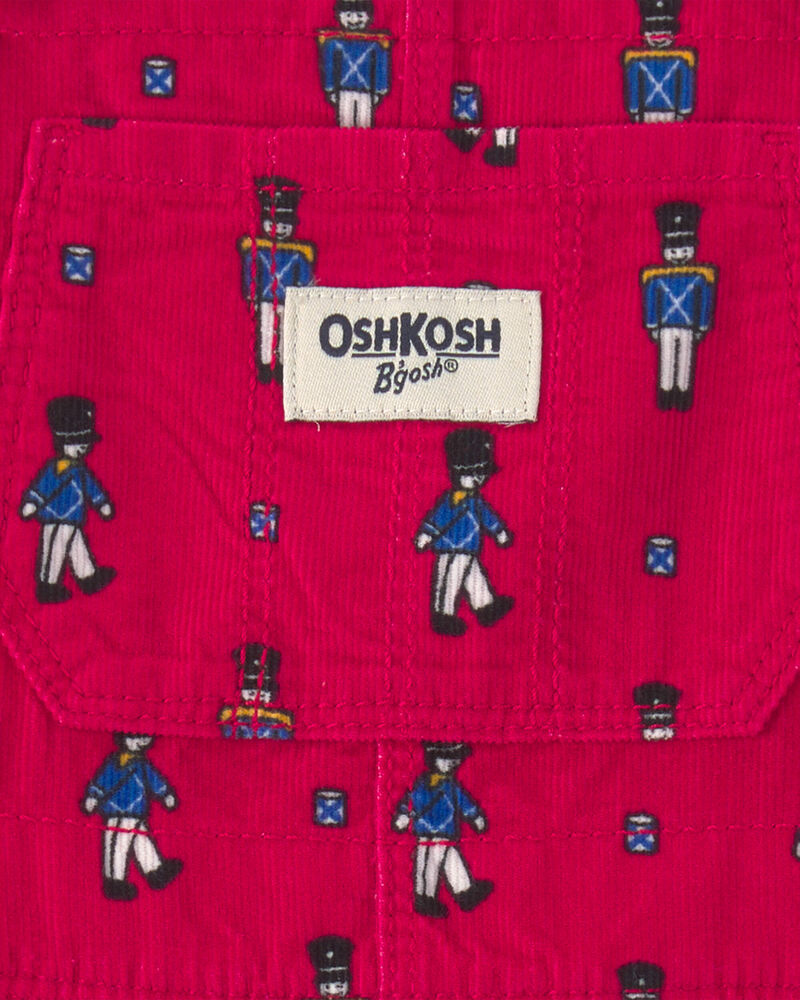 Toddler Girl Nutcracker Corduroy Skirtall - Red, image 3 of 4 slides