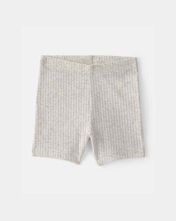 B&eacute;b&eacute; fille - Short de cycliste en tissu c&ocirc;tel&eacute; - Gris, 
