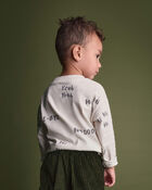 Tout-petit - T-shirt d&eacute;contract&eacute; manches longues &agrave; imprim&eacute; &laquo;Hi Bye&raquo; - Cr&egrave;me, image 4 sur 5 diapositives