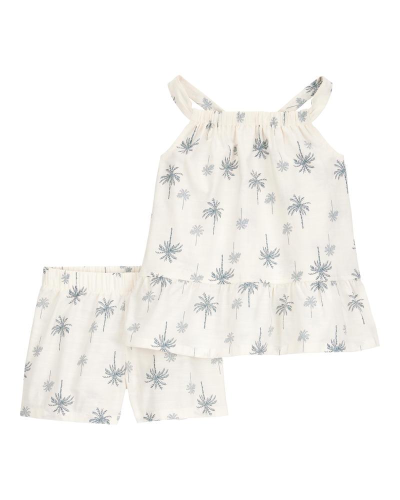 Toddler 2-Piece Palm Tree  Floral Set, image 1 of 4 slides