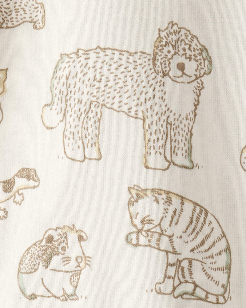 Baby Pet Print Organic Cotton 2-Piece Pyjamas, image 3 of 4 slides