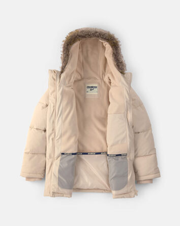 Filles - Manteau bouffant - Beige, 