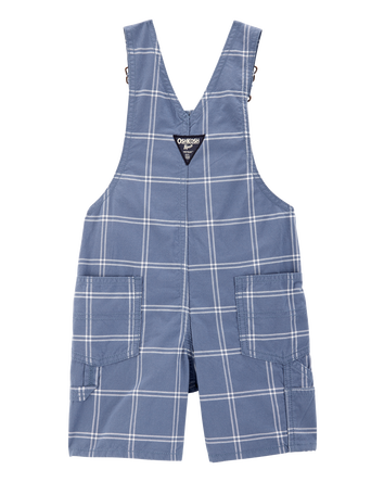 Enfant en bas âge Salopette courte à motif écossais - Bleu, 